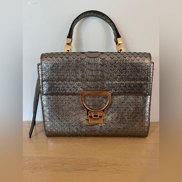 Coccinelle metallic python leather mini bag - Picture 2 of 8